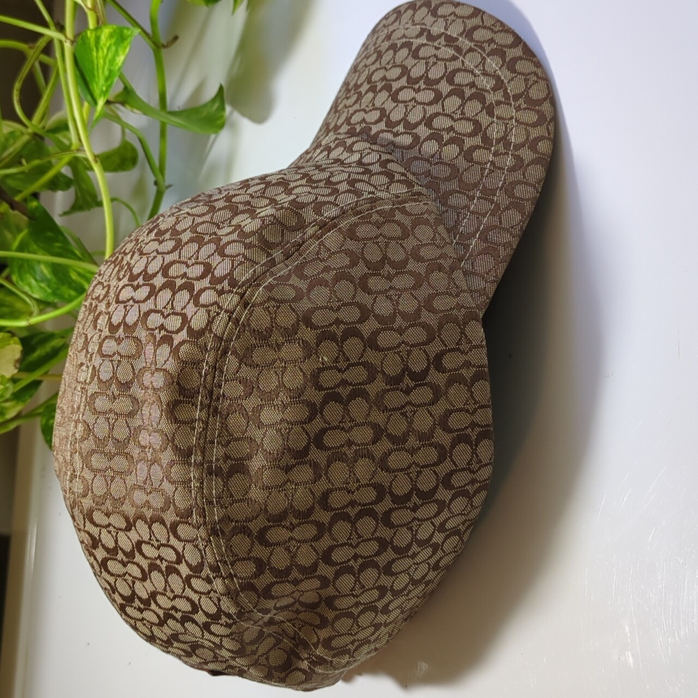 Coach Tan Signature Monogram Hat